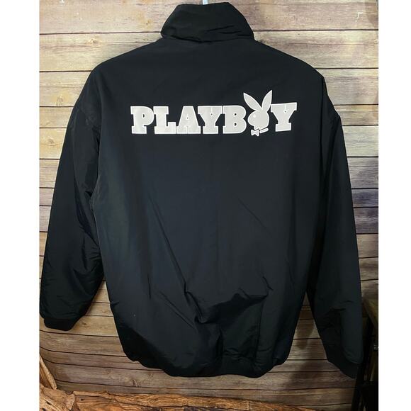 Playboy by PacSun Windbreaker Jacket – Men’s Medium/Large, Black Zip-Up - Picture 1 of 12